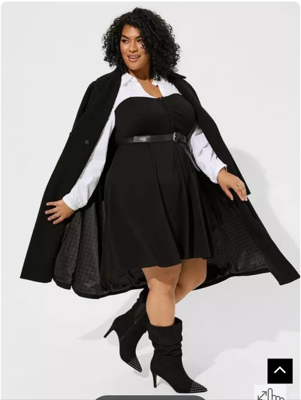 Torrid 2x Mini Poplin Top Ponte Bustier Shirt Dress - Picture 2 of 5